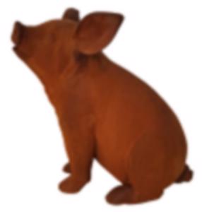 Cast Iron Sitting Piglet Statue